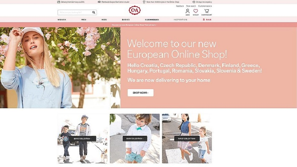 C&A verdubbelt e-commerce activiteiten met 'EU shop'