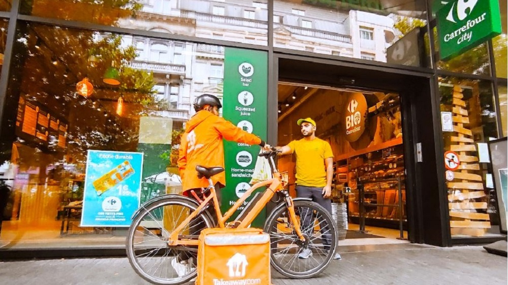 Takeaway.com bezorgt boodschappen Carrefour in België