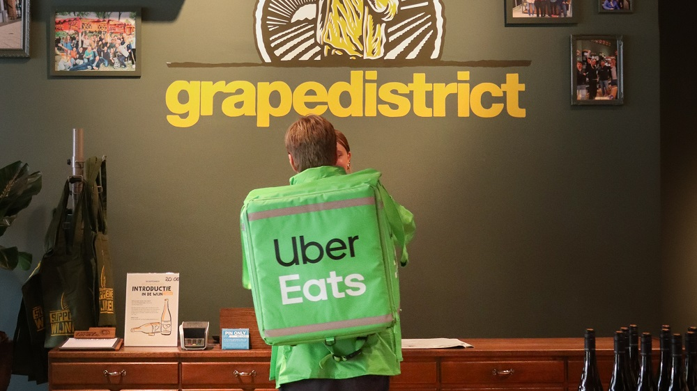 Uber Eats werkt samen met Grapedistrict