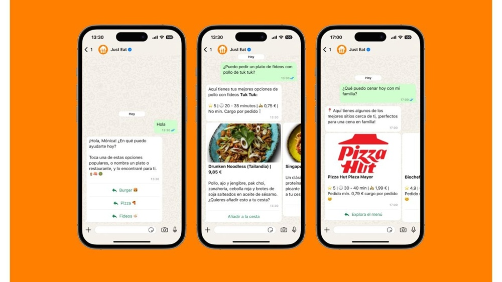 Just Eat Takeaway.com test bestellen via WhatsApp in Nederland