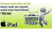 Dealfactory.nl biedt iPad te koop aan
