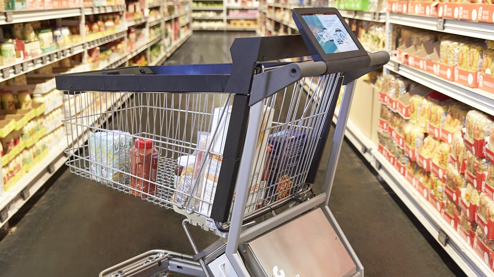 Colruyt test winkelwagen die zelf de boodschappen scant