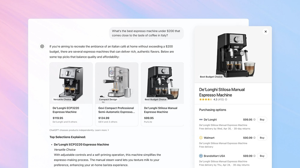 Productzoekfunctie in ChatGPT is live