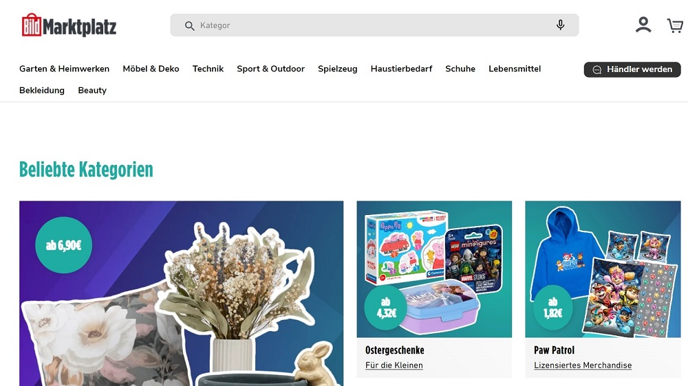 Duitse krant Bild begint zelf met een marktplaats