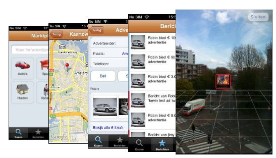 Marktplaats.nl brengt augmented reality op iPhone app