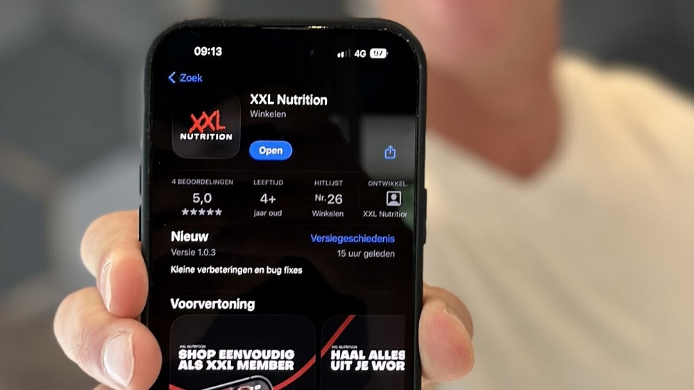 XXL Nutrition lanceert eigen app