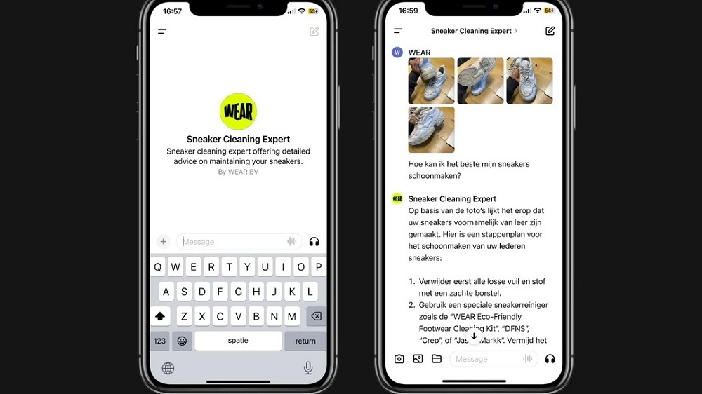 Wear lanceert een sneaker cleaning chatbot