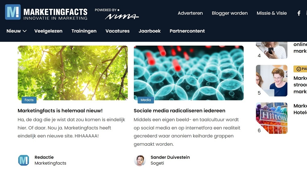 Marketingfacts in het nieuw