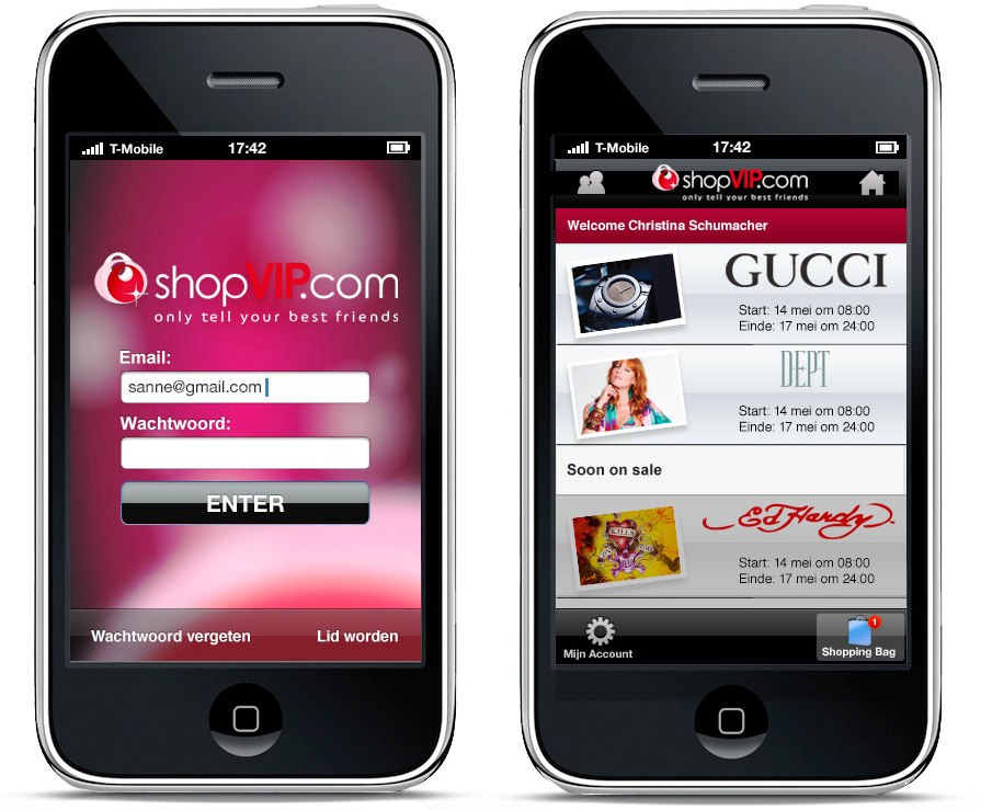 Shopvip.com komt met mobiele winkelapplicatie