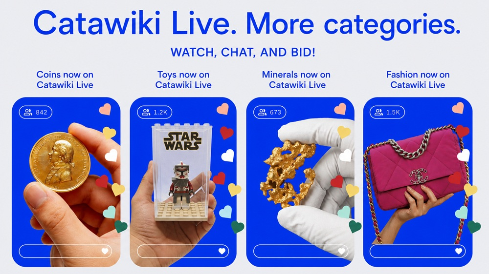 Catawiki breidt liveveilingen uit met vier categorieën